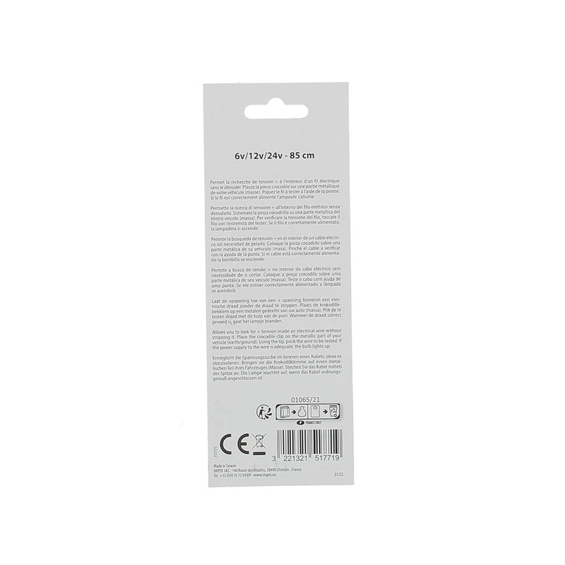 Voltage Tester/6 V/12 V and 24 V for Cars and