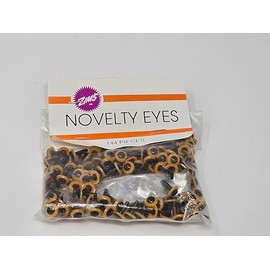 7mm Yellow Owl Eyes Plastic Safety Eyes for Craft Crochet Amigurumi Dolls or Puppets (Bulk Pack of 144)