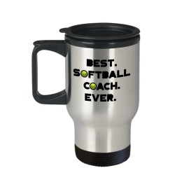 SpreadPassion Coach Thank You Gift Softball - Softball Coach Travel Mug - Funny Tea Hot...