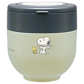 Skater LDNO6AG Insulated Lunch Jar, 19.3 fl oz (540 ml), Includes Folding Handle, Antibacterial, Snoopy Badge