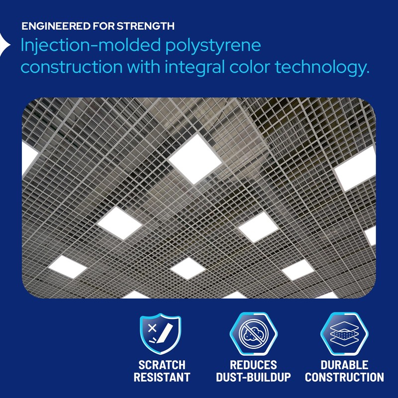 KastLite Egg Crate Panel 2-Pack in Chrome | Polystyrene |