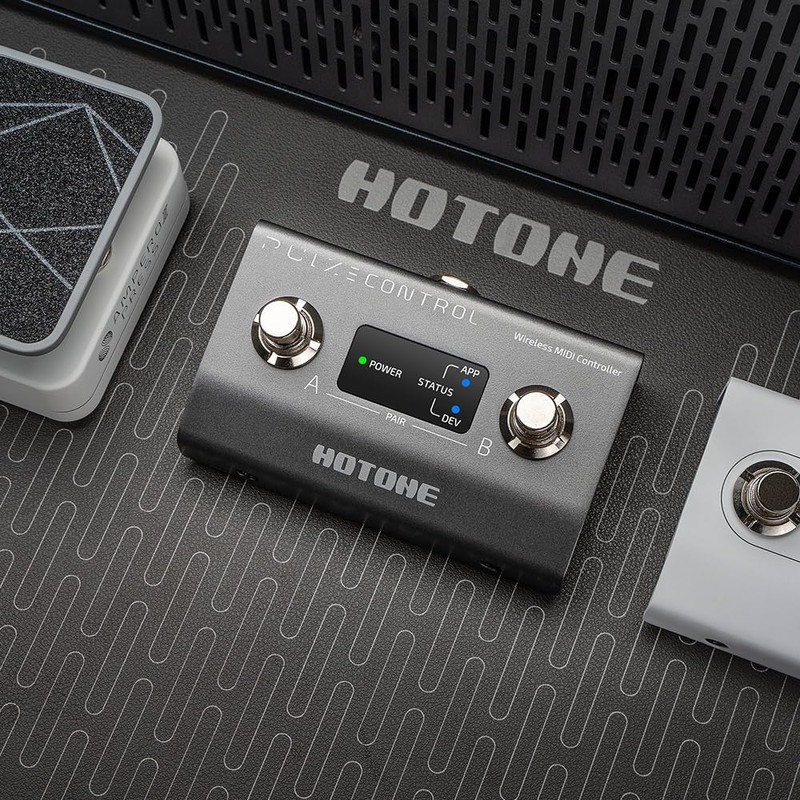 HOTONE Wireless MIDI Controller with Programmable Footswitches, Mobile App Ultra-Compact