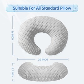 Witeasy Nursing Pillow, Bottle and Breastfeeding Pillows, Nursing Essentials Baby Feeding Pillow with Removable Cotton Blend Cover, Machine Washable Baby Donut Pillow (Minky Dot-Grey)