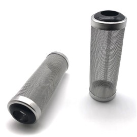 NACX 2Pcs Aquarium Fish/Shrimp Mesh Net Filter Guard，Fish Tank Intake Strainer Pre-Filter Cover Stainless Steel (15mm ID)