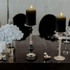 6 Pack 2x3 inch Pillar Candles, Black Unscented Votive Candle