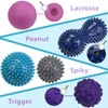 Massagebälle Igelbälle 5er Set Lacrosse Triggerpoint verschiedene Härtegrade für Rücken