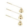 3pcs Candle Snuffer Golden Iron Plating Bell Shaped Long Handle