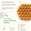 Bubble Waffle Maker, 1000W 7" Non-Stick Griddle, Hong Kong Egg