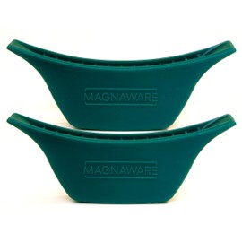 Magnaware Silicone Handle Covers – Heat-Resistant Pot Holders for Magnaware Oval & Round Dutch Ovens, Stockpots – Non-Slip Silicone Grips for Safe Handling – Green (Set of 2)