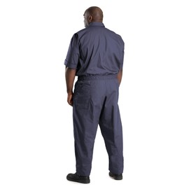 Berne Men's Heritage Short Sleeve Poplin Coverall, 4X-Large Regular, Navy