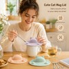3 Pcs Cute Cat Silicone Tea Bag Squeezer, 4.13 Inch