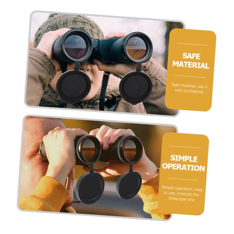 Gatuida 1set Rubber Objective Lens Caps and Scratch Binocular Lens