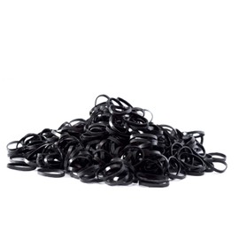 Mini Rubber Bands for Women, Cute Elastic Colorful Hair Bands, 1000 Pack, Black