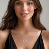 LOUISA SECRET Love Heart Birthstone Necklaces for Women 925 Sterling