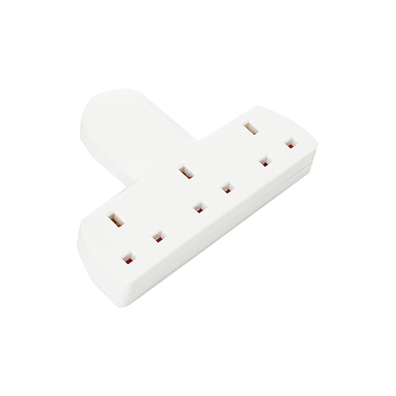 3 Way Triple Gang UK 3 Pin Multi-Socket Plug Extension