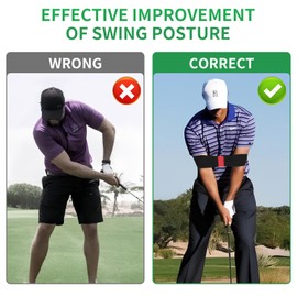 2 Pack Golf Swing Trainer, Golf Training Aid Posture Correction for Strength Grip, Golf Swing Training Aid Practice Belt for Men Women Beginners Indoors Outdoors (RED/Green)