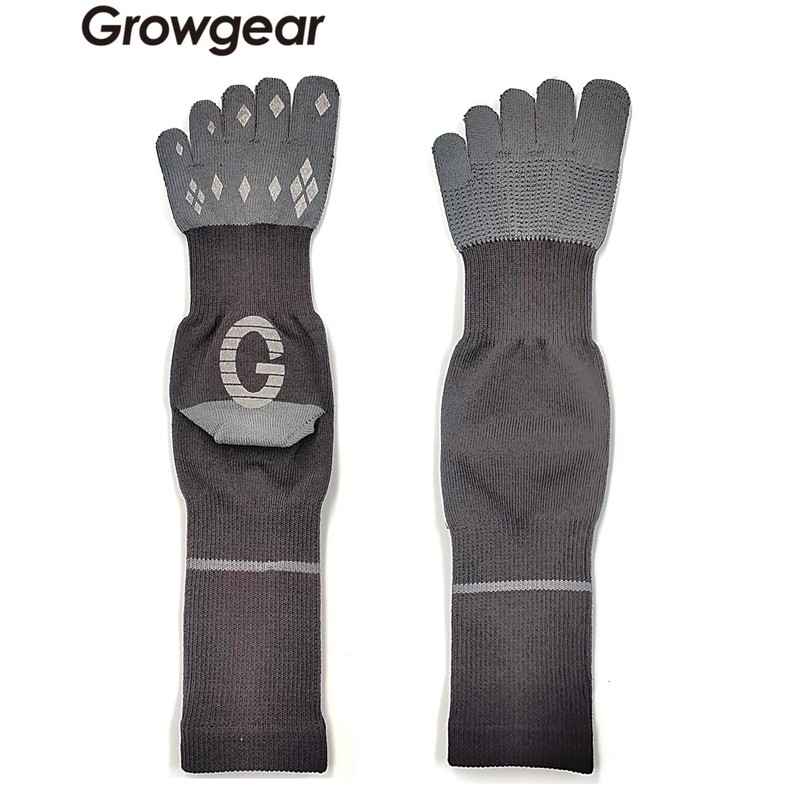 GROWGEAR 5 Toe Socks, Crew Length, M/L, 1/2 Pairs, 4