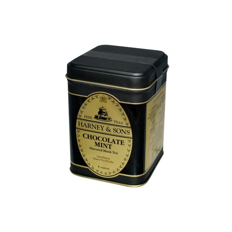 Harney & Sons Loose Leaf Black Tea, Chocolate Mint, 4