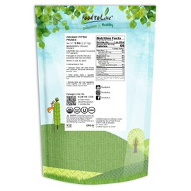 Food to Live Organic Pitted Prunes, 5 Pounds Dried California Plums, Non-GMO, Kosher, Unsulfured, Unsweetened, Bulk