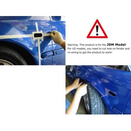 iJDMTOY JDM-Spec Black-Out Smoked Lens Amber Full LED Front Fender Side Marker Lights w/Wiring Pigtails Compatible with 1996-2001 Honda Civic EK EJ EM (Direct Fit JDM, Require Mods for US Models)