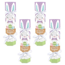 Big Dot of Happiness Spring Easter Bunny - No Snap Happy Easter Party Table Favors - DIY Cracker Boxes - Set of 12
