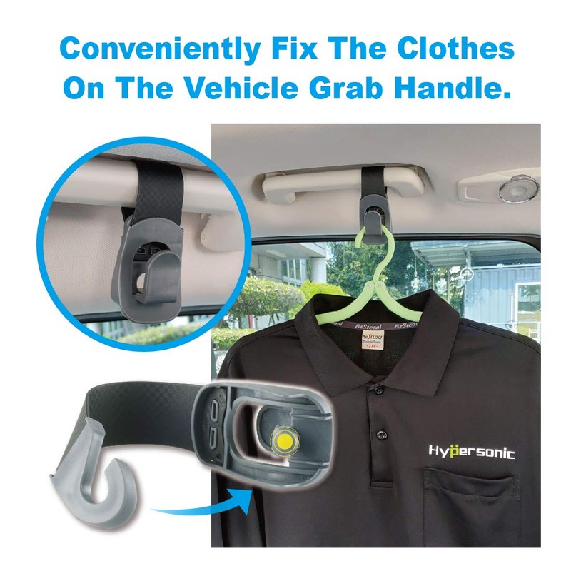 Hypersonic 2-Pack Car Backseat Organiser Hook Headrest Bag Hanger Vehicle