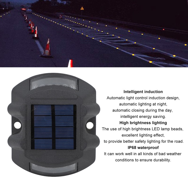 Solar Dock Light IP68 Waterproof Aluminum Alloy Driveway Road Stud