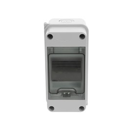 Din Rail Enclosure, 3-Way Weatherproof Power Distribution Box, Transparent Cover Junction Box for Indoor and Outdoor Wall