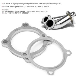 Brida Turbo T4, Kit de Juntas de Brida de Tubo de Escape Turbo de 4 Pernos y 3 Pulgadas Apto para Garrett's Turbo Series GT30 GT30/GT35