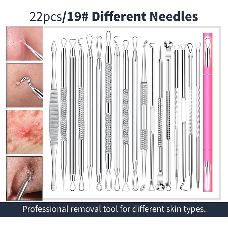 2023 Professional Pimple Popper Tool Kit - 22 PCS Blackhead