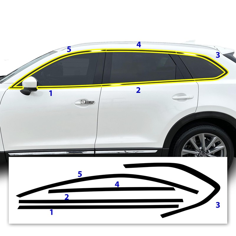 BOGAR TECH DESIGNS Side Window Chrome Delete Sticker Decal Vinyl