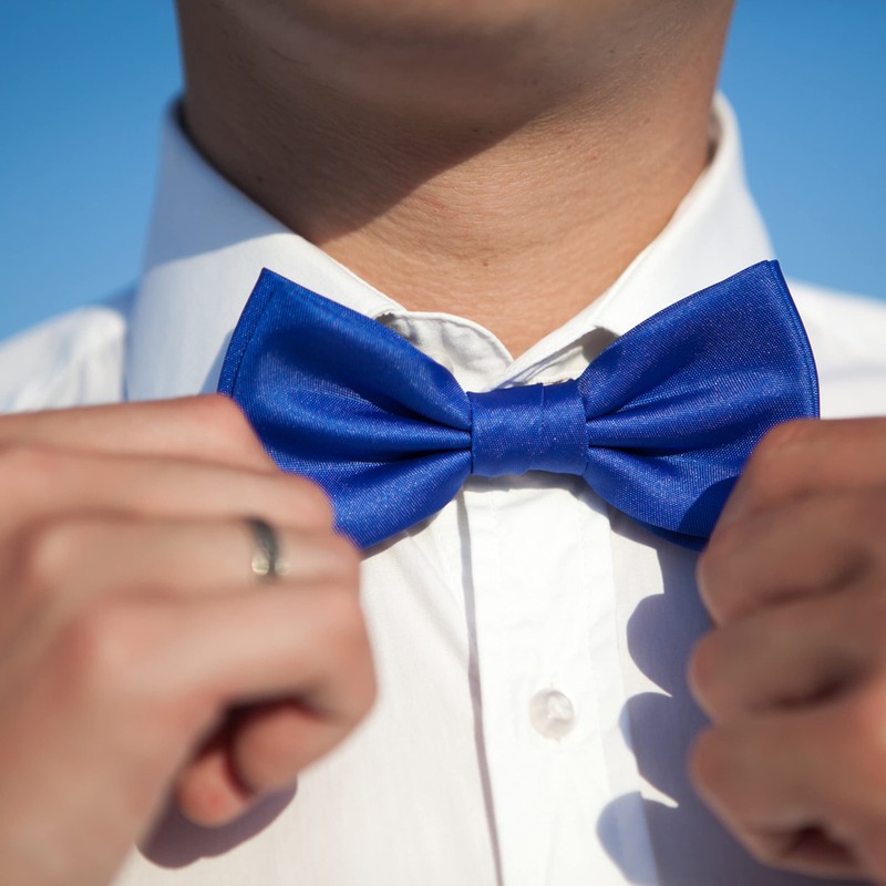 Lizzy Mens Classy Pre Made BOW TIE Wedding Party formal