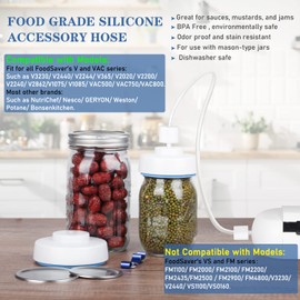 RECAT Mason Jar Vacuum Sealer Kit with Accessory Hose for Wide and Regular Mouth Jars, Manual Portable Vacuum Pump and Lid Opener