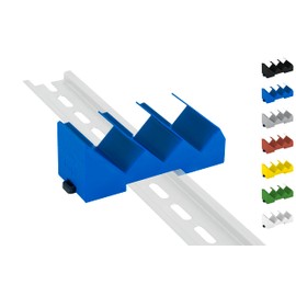 "Triple" DIN Rail Mount Adaptor for Shelly-Mini DIN Rail Bracket (35 mm) (Blue (Prime))