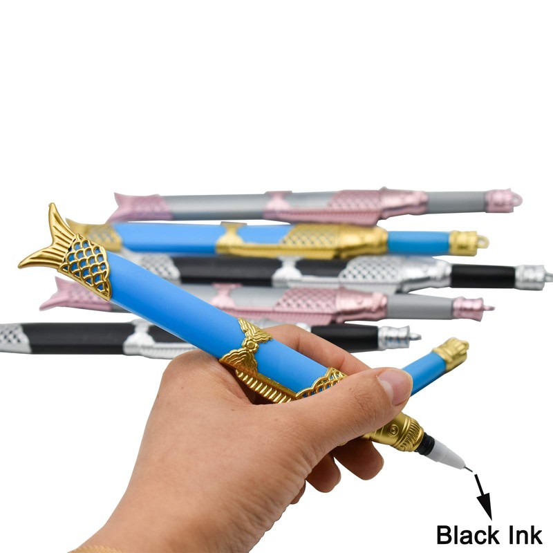Maydahui 6PCS Fish Sword Shaped Rollerball Pens Creative Yuchang Sword