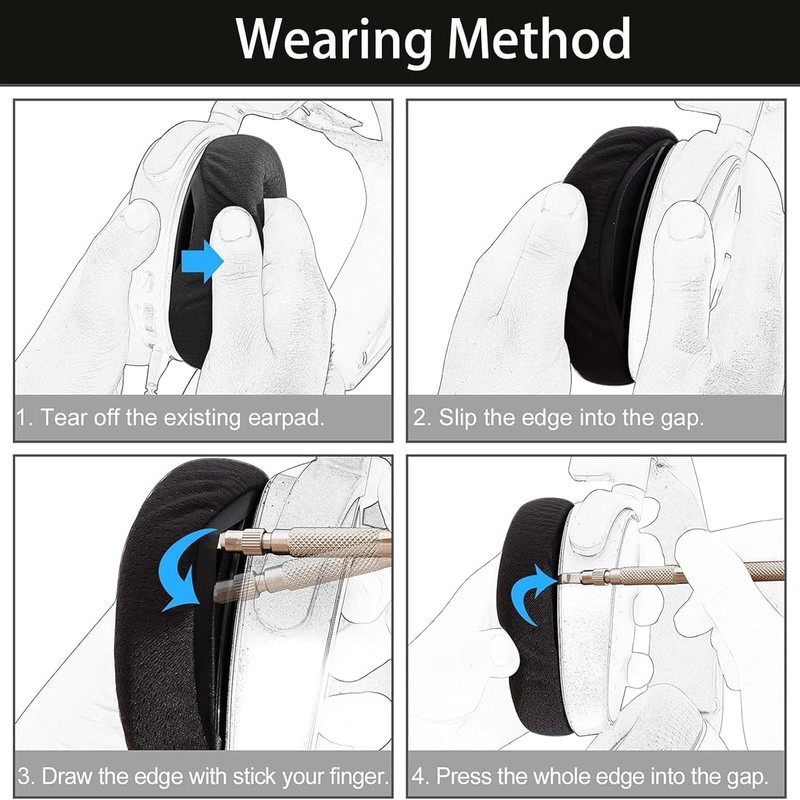 2 Sets Headphone Replacement Earpads Diameter 50mm
