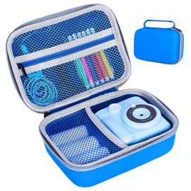 ZyCooom Kids Instant Print Camera Case Compatible with ESOXOFFORE/Dylanto/DUDUDRAGON/Anchioo/WEEFUN/GKTZ/Amzelas, Storage Holder Organizer Print Paper, Charging Cable, Accessories (Box Only)-Blue