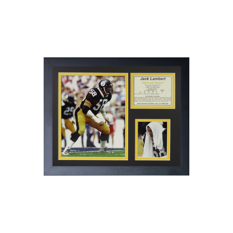 Legends Never Die Jack Lambert Home Framed Photo Collage, 12"x15"