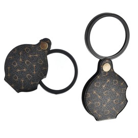 Coollooda Magnifier Magnifier 15x Handheld Magnifier Pocket Magnifying Glass Foldable Magnifier Portable Observation Magnifier Reading Observation Magnifier Black Brown