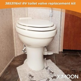 Fortune Heir RV Toilet Valve Replacement 385311641 Water Valve Kit for 300, 310, & 320