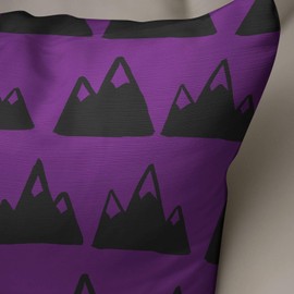 Le Jardin du Lin Cushion Decorative Cushion Cover, Purple & Black Decoration, for Home Cars Office Sofa Living Room Couch Bedroom Decor, 50 x 50 cm - Designed and Made in Turkey