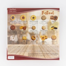 Karibari Surtido Festival, Paquete de Galletas Surtidas de 520g, Tartaletas, Bocados, Florecitas, Roscas, Perfectas para Acompañar tu Café
