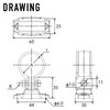 Kouei Kasei KFBS24-1405 Resin Pipe Clamp with T-shaped Bracket, 1.3