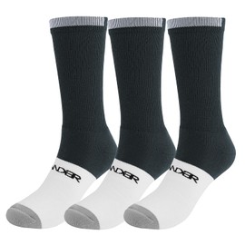 WANDER Men's Athletic Crew Socks - 3 Pairs Moisture-Wicking Cushioned, Ideal for Running Sports and Work Size 9-12