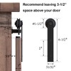 WINSOON 3.5FT Super Mini Sliding Barn Door Cabinet Hardware Kit
