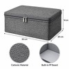 Large Capacity Foldable Clothes Storage Box with Lid, Polyester Closet