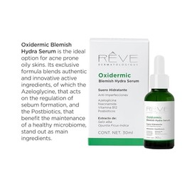 Reve Dermatologique  Oxidermic Blemish Hydra Serum - Suero Anti imperfecciones  Hidratante para pieles grasas  30 ml.                                 