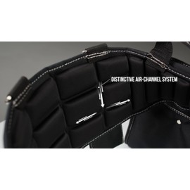 Gatorback Pro-Comfort Back Support Belt Black w/White Stitching. 1250 Duratek Nylon Belt with Molded Air Channel Padding, Carrying Handles and Suspender Loops. Contractor Pro (2XL 45-49 Inch Waist)