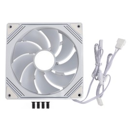 ARGB Chassis Fan 140x140x25mm Synchronized Light Quiet Heat Dissipation Cooling Fan for CPU Cooler Heat Sink PC Case Reverse White