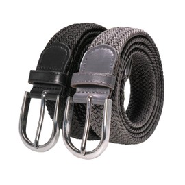RBOCOTT Elastic Belt Braided Belt Mens Belt Stretch Woven Belt Black Belt Grey Belt for Women(135cm)